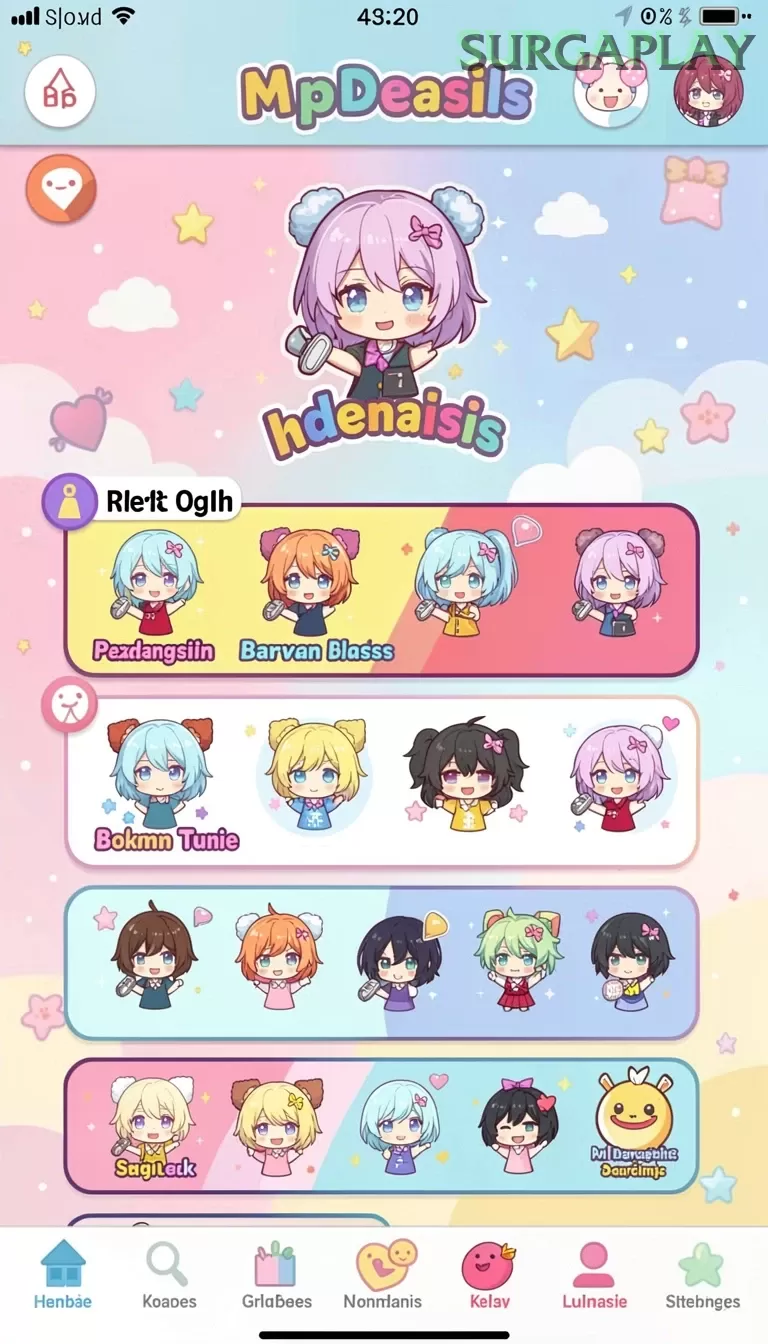 Galeri pratinjau visual surgaplay build APK resmi terbaru